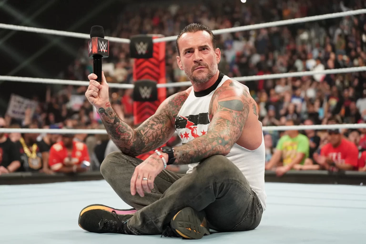 CM Punk dentro do ringue da WWE