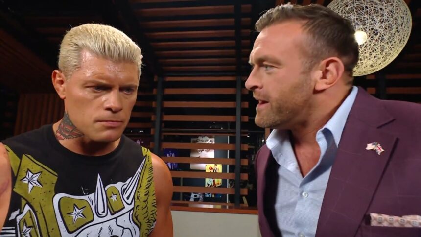 Nick Aldis conversa com Cody Rhodes