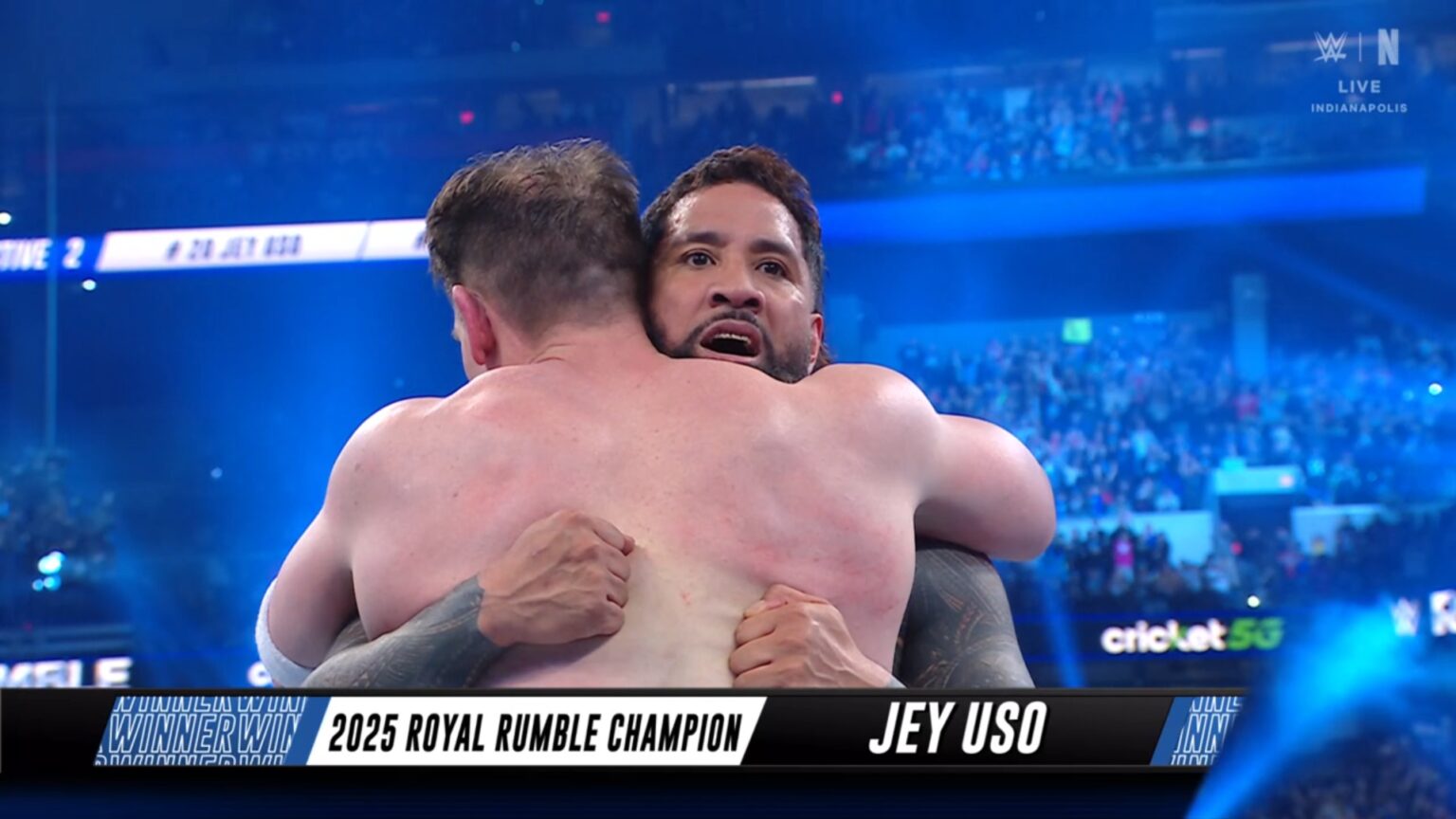 Jey Uso venceu a luta masculina do Royal Rumble