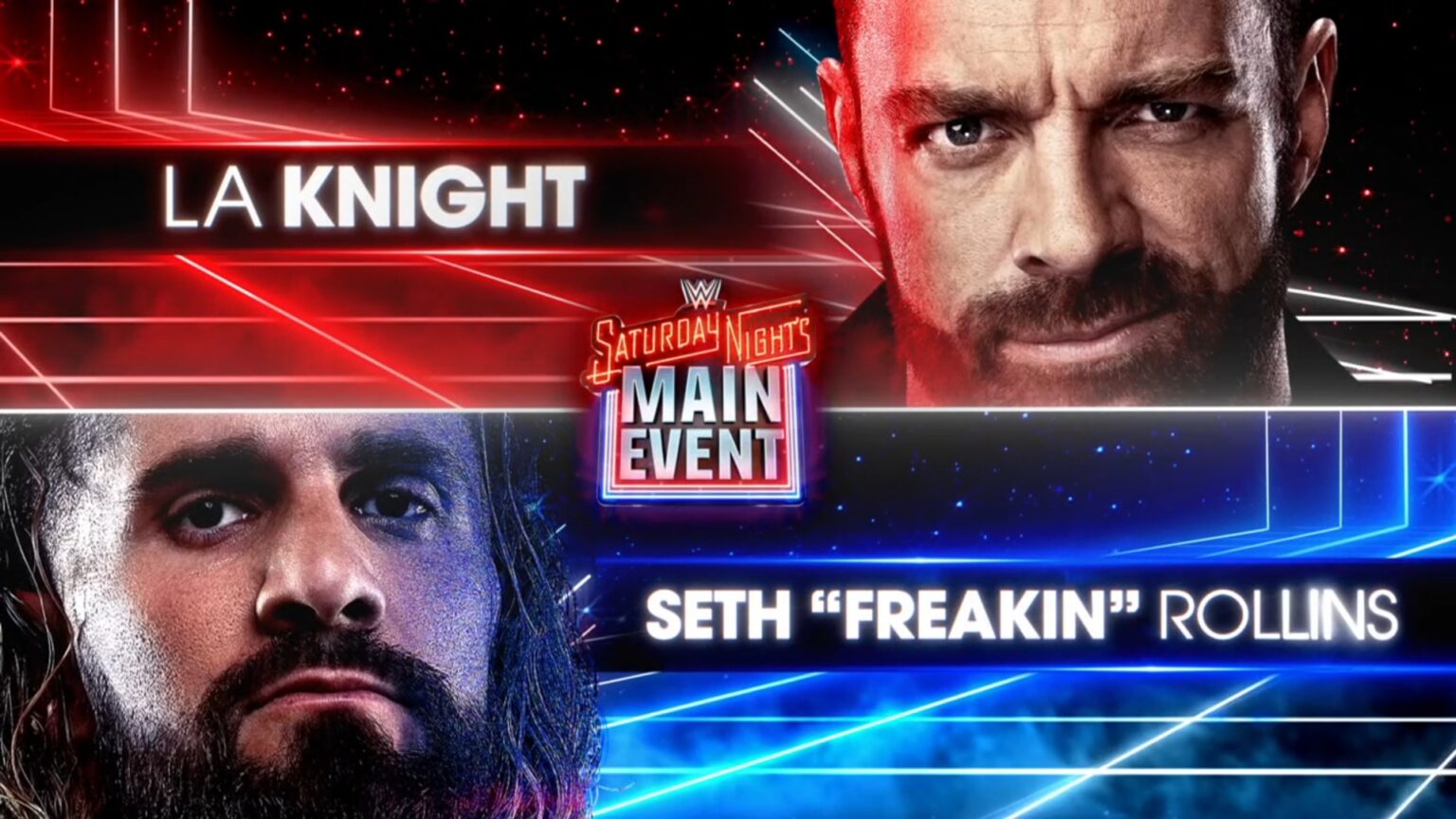 La Knight e Seth Rollins no Saturday Night’s Main Event