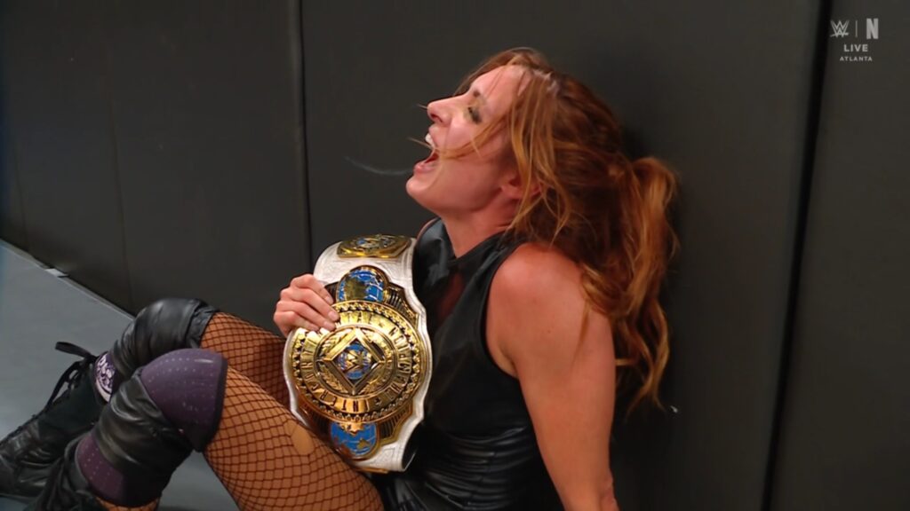 Becky Lynch com Women’s Intercontinental Championship no Evolution 2025