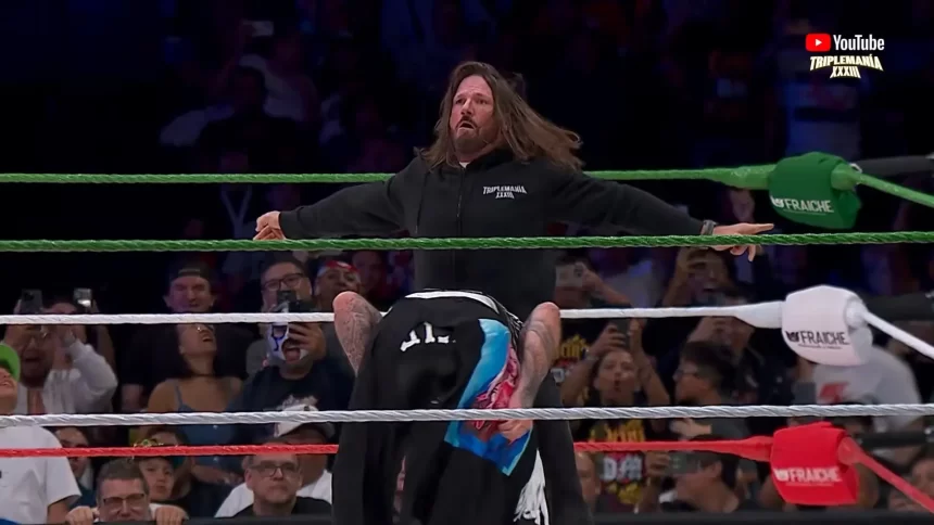 AJ Styles atacou Dominik Mysterio na AAA Triplemaina XXXIII