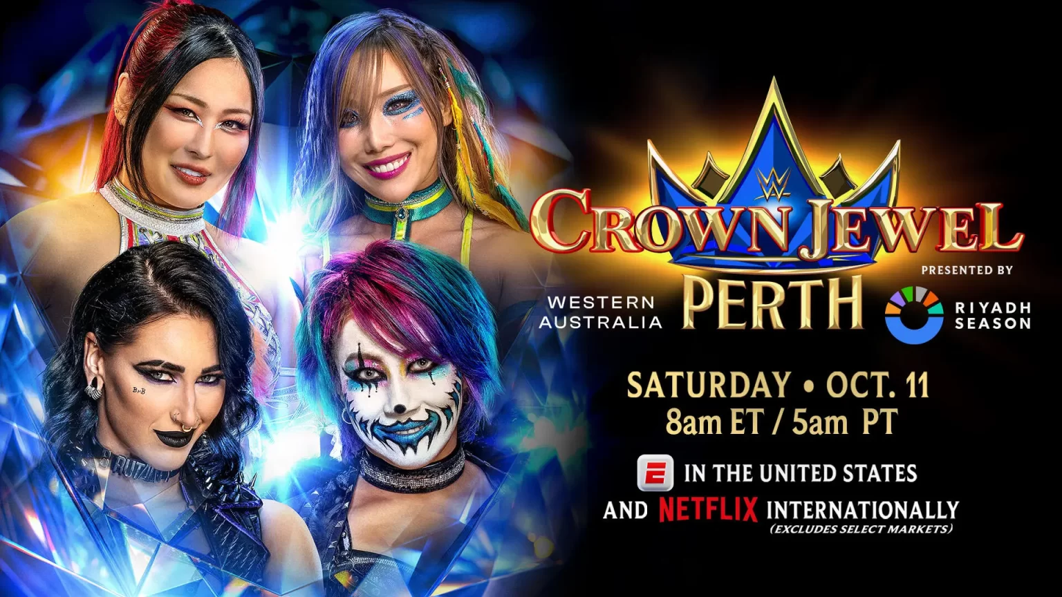 IYO Sky e Rhea Ripley enfrentarão Kabuki Warriors no Crown Jewel
