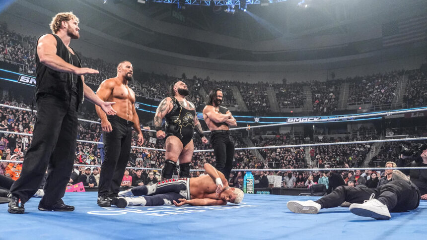 Logan Paul, Bron Breakker, Bronson Reed e Drew McIntyre no SmackDown