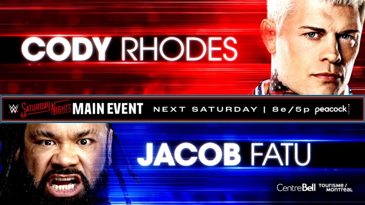 Cody Rhodes e Jacob Fatu se enfrentam no Saturday Night's Main Event