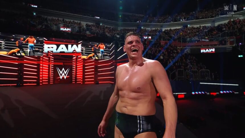Gunther após vencer AJ Styles no Monday Night RAW
