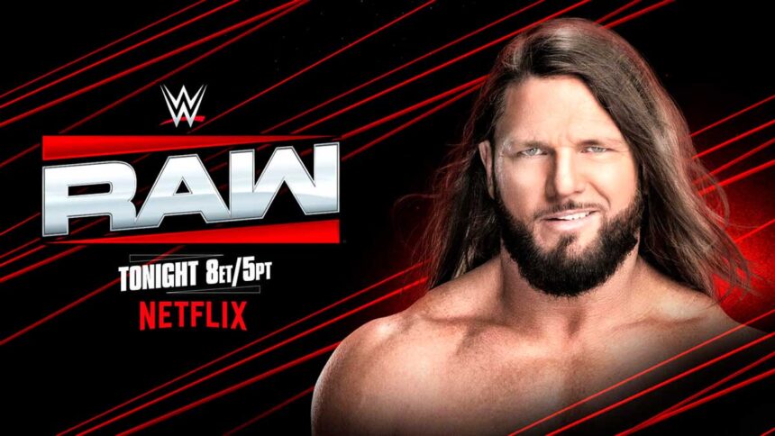 AJ Styles estará no Monday Night RAW
