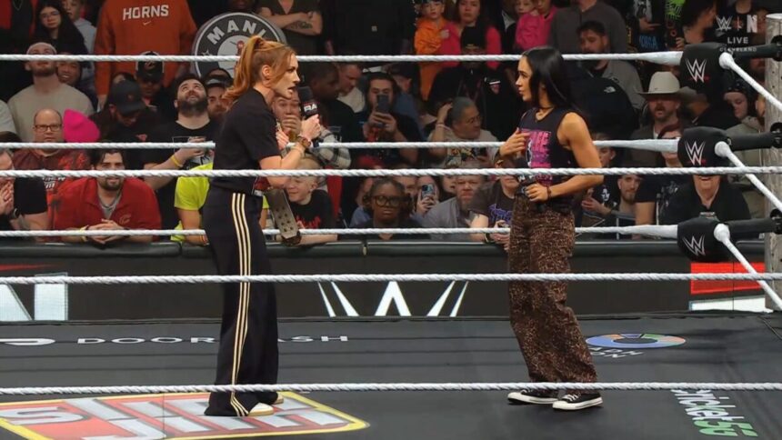 Becky Lynch e AJ Lee no RAW