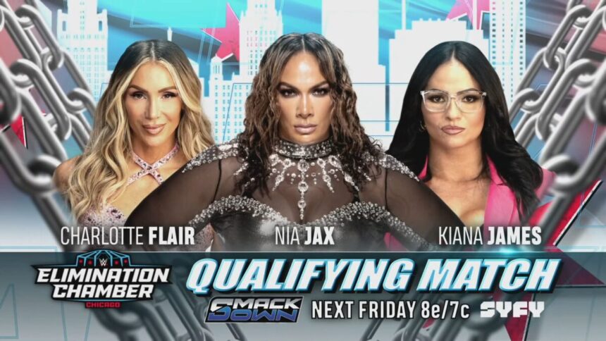 Charlotte Flair, Nia Jax e Kiana James se enfrentam no SmackDown do dia 20 de fevereiro de 2026