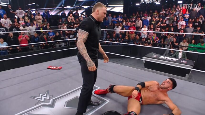Myles Borne atacou Ethan Page no NXT do dia 17 de fevereiro de 2026