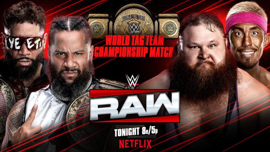 The Usos defenderão World Tag Team Championship contra Alpha Academy no Monday Night RAW