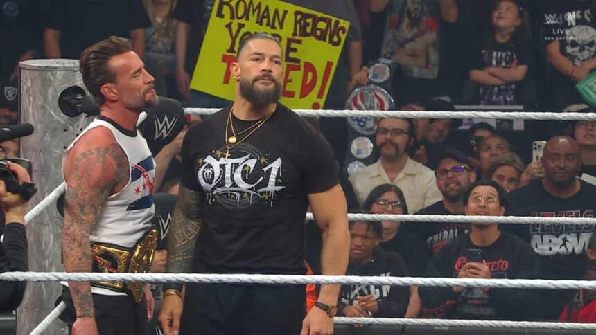 CM Punk acertou um soco em Roman Reigns no RAW de 16 de março de 2026