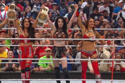 Paige e The Bella Twins na WrestleMania 42