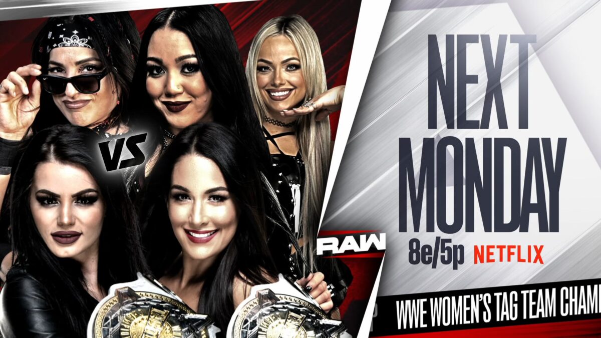 Paige & Brie Bella enfrentarão Roxanne Perez & Raquel Rodriguez no RAW