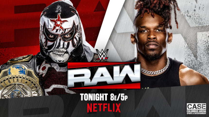 Penta e Je'Von Evans se enfrentarão no RAW do dia 25 de maio de 2026