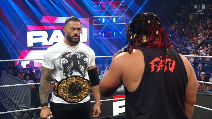 Roman Reigns e Jacob Fatu na WWE