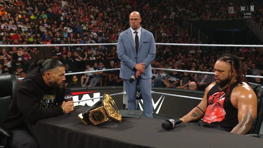 Roman Reigns e Jacob Fatu estiveram presentes no RAW de 4 de maio de 2026