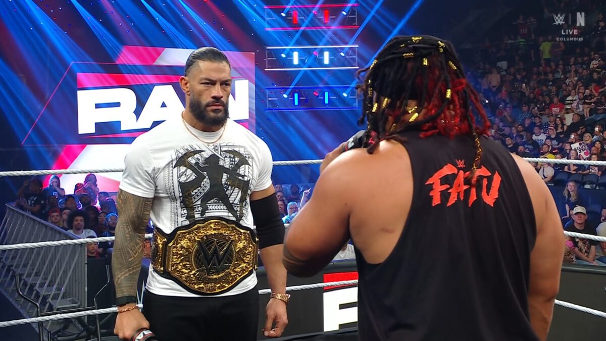 Roman Reigns e Jacob Fatu na WWE