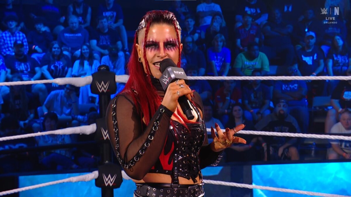 Zaria durante o NXT do dia 5 de maio de 2026