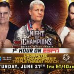 Cody Rhodes enfrentará Gunther e Sami Zayn no Night of Champions