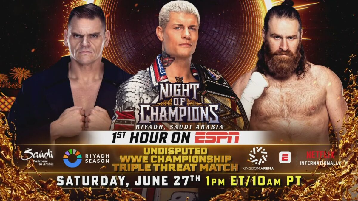 Cody Rhodes enfrentará Gunther e Sami Zayn no Night of Champions