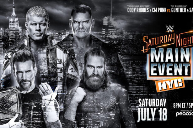 CM Punk, Cody Rhodes, Gunther e Sami Zayn em arte promocional do SNME