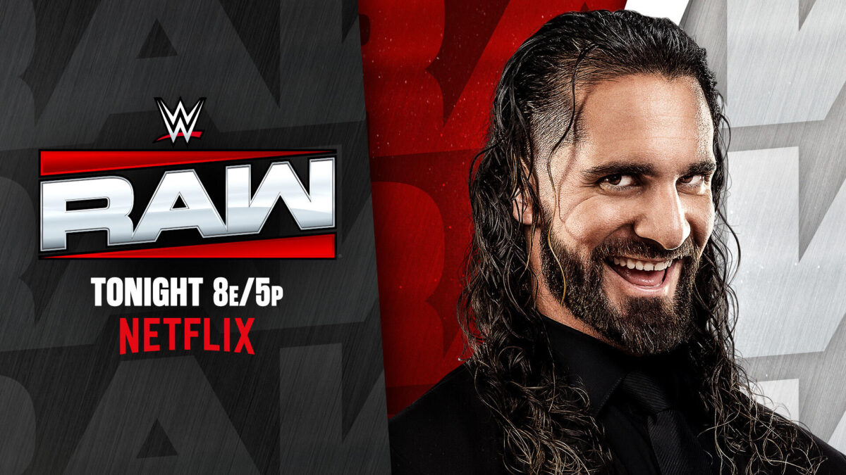 Arte promocional de Seth Rollins no RAW